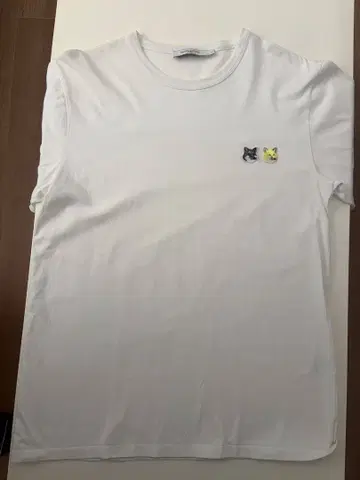 메종 키츠네 화이트 T셔츠 L