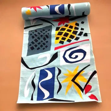 유카타 옷감 컬러풀 추상 패턴 한 필 (38cm x 약 12m)