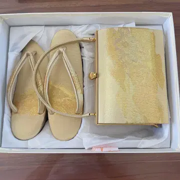 사가 면 기모노 가방 조리 세트 골드