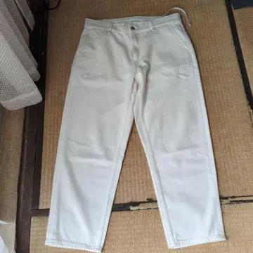 화이트 와이드 팬츠 약 90cm