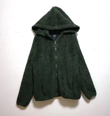 CISONO 플리스 집업 후드티 S 사이즈 상당 그린 US 구제 의류