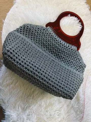 그레이 니트풍 토트백