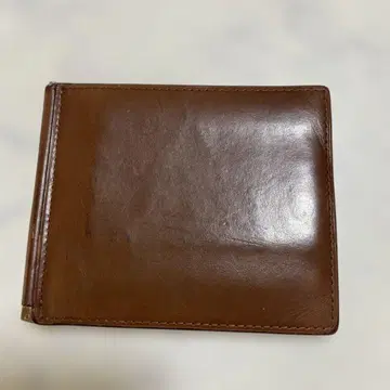 GANZO 이단 접이식 지갑 브라운 가죽