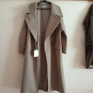 베이지 롱 코트 F 사이즈