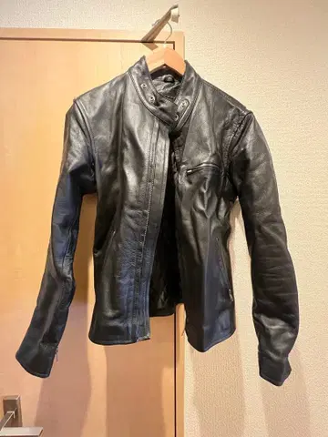 HORN WORKS 블랙 가죽 자켓 소가죽 L 사이즈