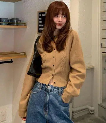 [ 택 포함 새상품 ] titivate 케이블 디자인 니트 가디건