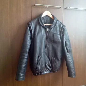 빈티지 프랑스군 파이롯트 자켓 가죽 2WAY