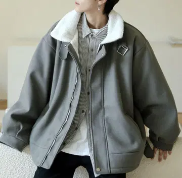 neos 보아 안감 벌룬 슬리브 코트 B3 자켓