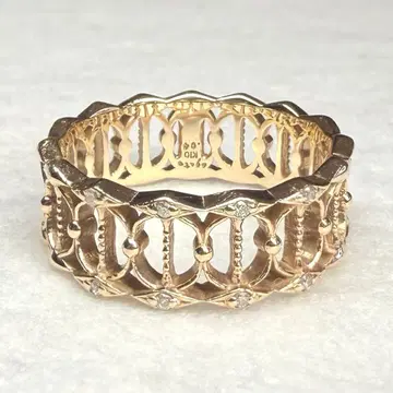 agete 2008년 한정품 11호 K10 시스루 다이아몬드 반지