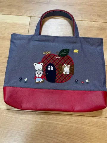 미사용 새상품급 파밀리아 리아짱 특별 기획 한정판 토트백 데님백