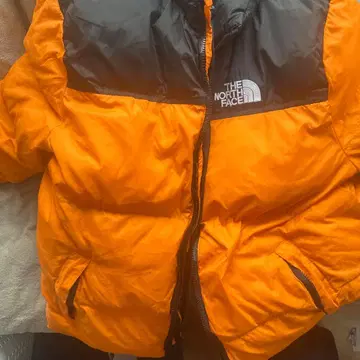 THE NORTH FACE 다운 자켓 오렌지/블랙