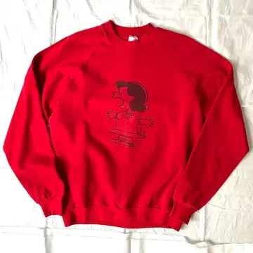 빈티지 80s 스누피 루시 스웨트 셔츠 JERZEES