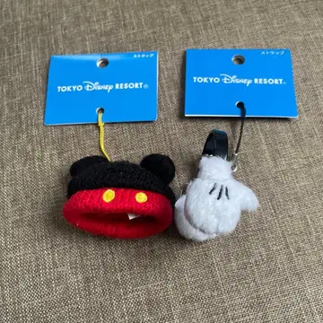 디즈니 스트랩 미키 미니 귀도리 미니어처 한정판 니트 모자