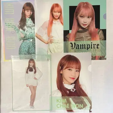 IZ*ONE 미니 클리어 파일 클리어 카드 채원 5장 세트