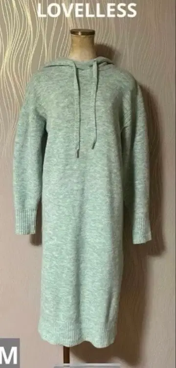 LOVELLESS 러브리스 후드 부착 니트 롱 원피스