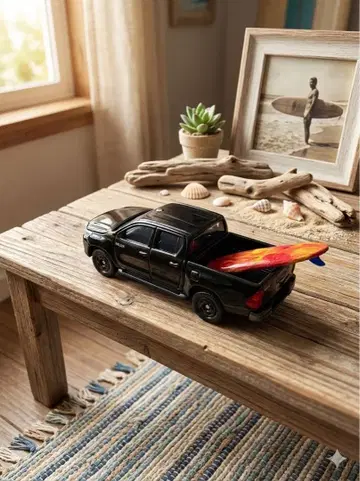 하이럭스 미니카 서핑보드 포함