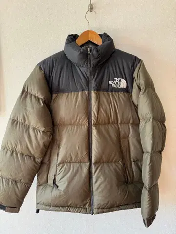 THE NORTH FACE 다운 자켓 올리브 그린/블랙