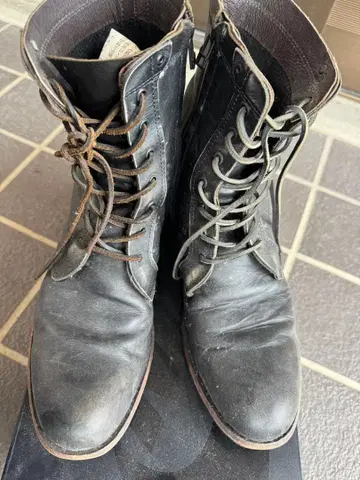 블랙 레더 엔지니어 부츠 10