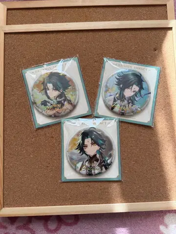 원신 임팩트 캔뱃지 소 3개 세트