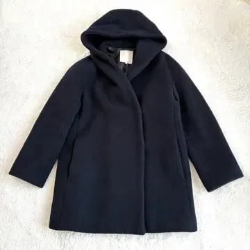 자유구 울 비버 후디드 코트