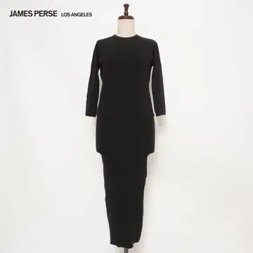 새상품급 제임스 퍼스 리브 니트 롱 원피스 블랙 사이즈 0*HD444