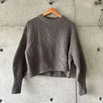 COS 그레이 크롭 니트 EUR XS