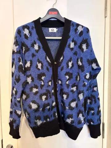 레오파드 니트 가디건