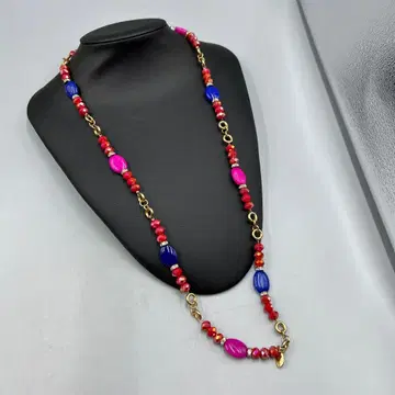 245 빈티지 ABISTE 컬러풀 비즈 목걸이