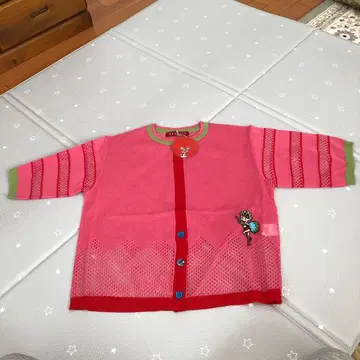 컬러풀 메쉬 반팔 니트