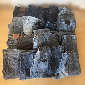 데님 청바지 묶음 판매 20벌 청바지 리메이크 핸드메이드