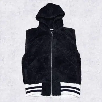 [레어] USA제 GemSportswear 인조 모피 후드 베스트 YXL