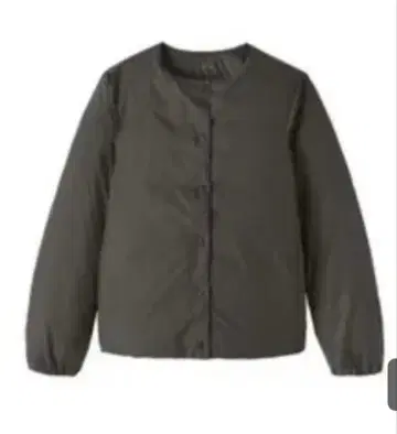 택 포함 새상품 무인양품 경량 다운 포켓터블 노카라 자켓 빅 사이즈 L