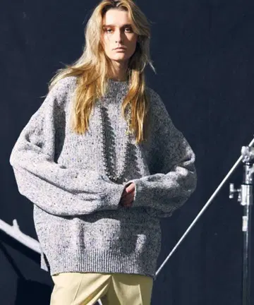 MAISON SPECIAL 노이지 탑 프라임 오버 크루넥 니트