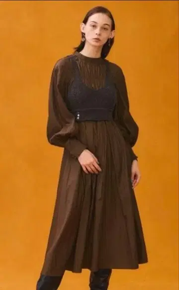 PUBLICTOKYO 뷔스티에 세트 개더 원피스 saharameri 하레