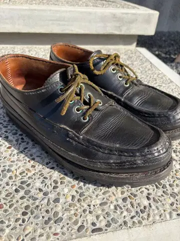 가죽 신발 가죽 모카신 블랙 Vibram