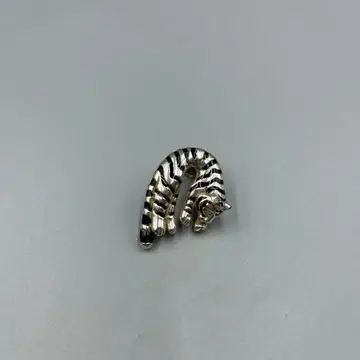 245 빈티지 호랑이 모양 실버 브로치