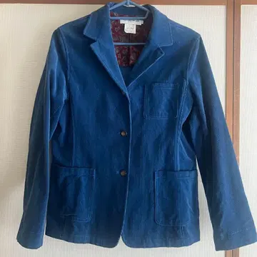 네이비 코튼 테일러드 자켓 L