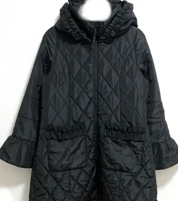 블랙 퀼팅 다운 자켓