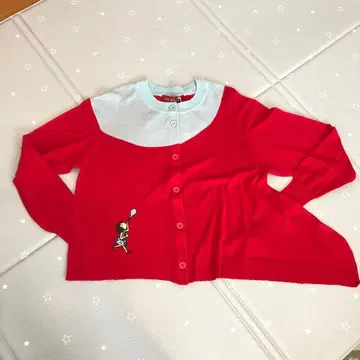 레드 니트 가디건