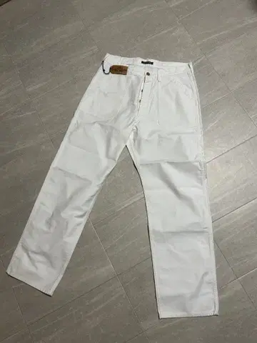 화이트 클래식 모던 팬츠 34