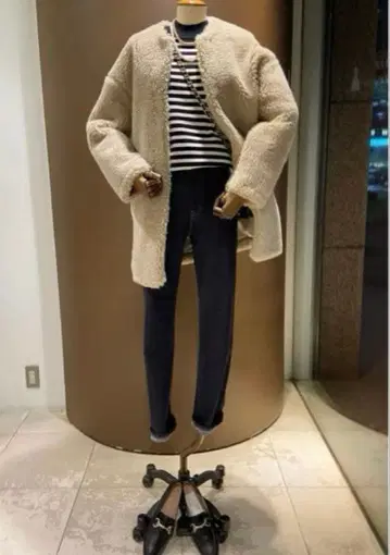 TICCA 울 퍼 롱 코트