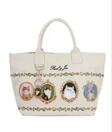 폴 앤 조 액세서리 캔버스 미니 토트백 <캣츠 카메오>