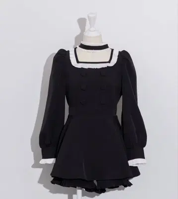 pium 크로스 초커 도리 셋업 블랙