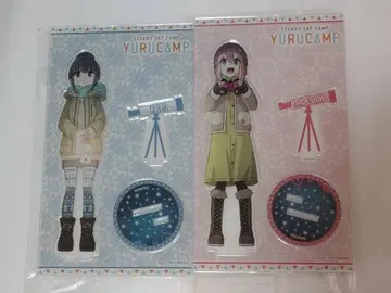 유루캠 별하늘 캠핑 아크릴 스탠드 카가미 나데시코/시마 린 2세트