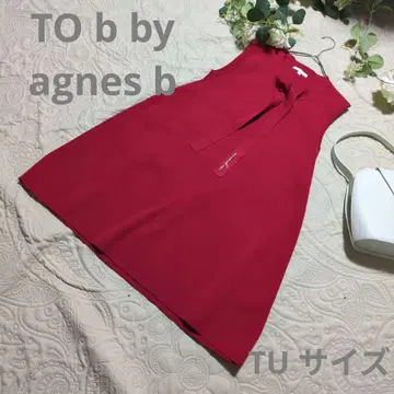 [ TO b. by agnes b ] 레드 슬리브리스 원피스 TU 사이즈