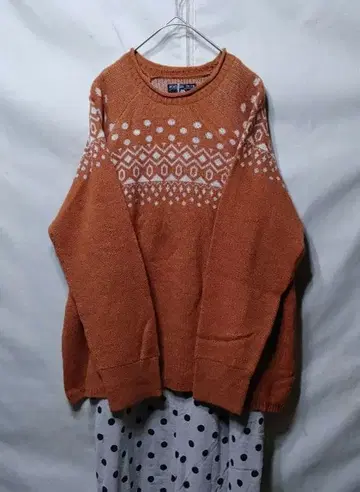 새상품 [ NORTHERN TRUCK*북유럽 무늬 루즈핏 스웨터 ]