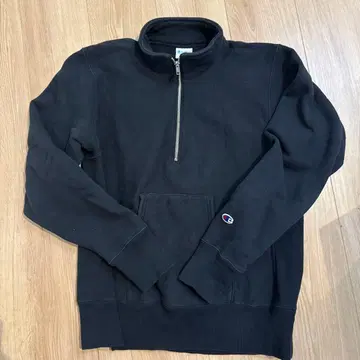 챔피온 리버스 위브 하프 지퍼 맨투맨 파랑 택