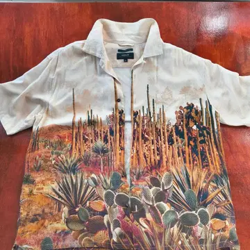ROARK 선인장 프린트 반팔 셔츠 XL