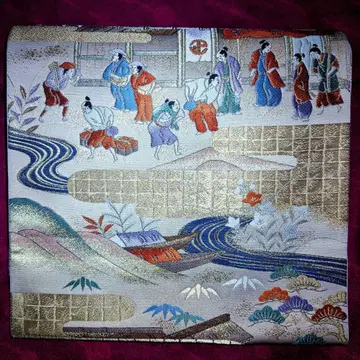 금실 자수 후쿠로 오비 마을 사람들의 일상 풍경