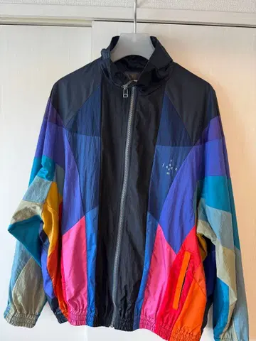 멀티 컬러 나일론 자켓 L